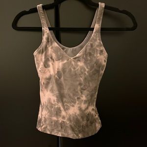 lululemon Align Waist-Length Tank Top - Neutral Tie-Dye size 0